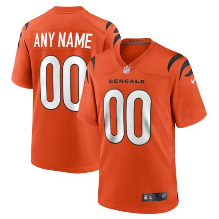 Cincinnati Bengals  Alternate Game Custom Jersey – Orange, Limited Replica Fan Edition