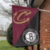 Cleveland vs Brooklyn House Divided Flag, NBA House Divided Flag 1 Cleveland vs Brooklyn House Divided Flag, NBA House Divided Flag