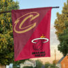 Cleveland vs Miami House Divided Flag, NBA House Divided Flag