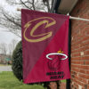 Cleveland vs Miami House Divided Flag, NBA House Divided Flag