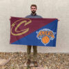 Cleveland vs New York House Divided Flag, NBA House Divided Flag 2 Cleveland vs New York House Divided Flag, NBA House Divided Flag