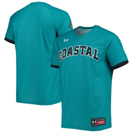 Coastal Carolina Chanticleers Under Armour Replica Baseball Jersey – Teal, Limited Replica Fan Edition