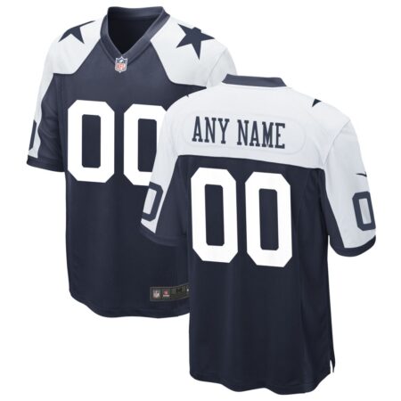 Dallas Cowboys  Alternate Custom Game Jersey – Navy, Limited Replica Fan Edition