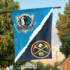Dallas vs Denver House Divided Flag, NBA House Divided Flag