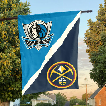 Dallas vs Denver House Divided Flag, NBA House Divided Flag Dallas vs Denver House Divided Flag, NBA House Divided Flag