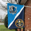 Dallas vs Denver House Divided Flag, NBA House Divided Flag 1 Dallas vs Denver House Divided Flag, NBA House Divided Flag