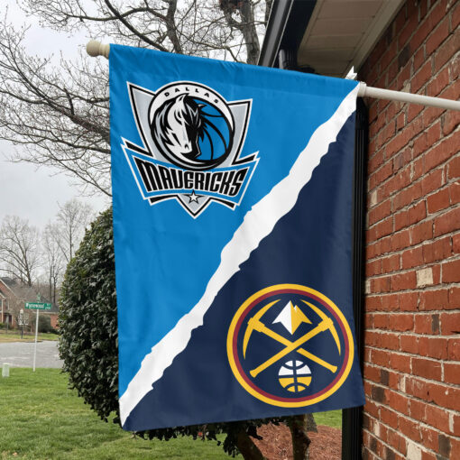 Dallas vs Denver House Divided Flag, NBA House Divided Flag Dallas vs Denver House Divided Flag, NBA House Divided Flag
