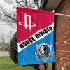 Dallas vs Houston House Divided Flag, NBA House Divided Flag 1 Dallas vs Houston House Divided Flag, NBA House Divided Flag