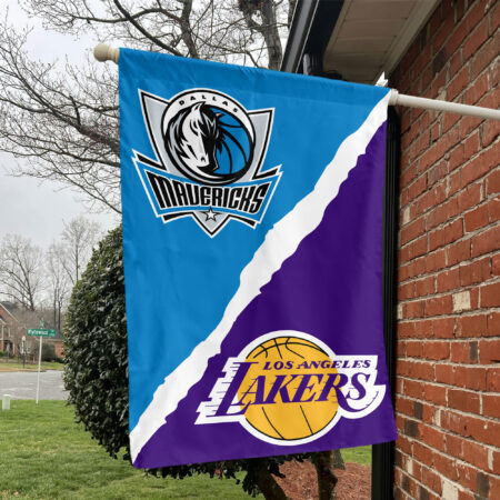 Dallas vs Los Angeles House Divided Flag, NBA House Divided Flag Dallas vs Los Angeles House Divided Flag, NBA House Divided Flag