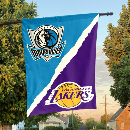 Dallas vs Los Angeles House Divided Flag, NBA House Divided Flag Dallas vs Los Angeles House Divided Flag, NBA House Divided Flag