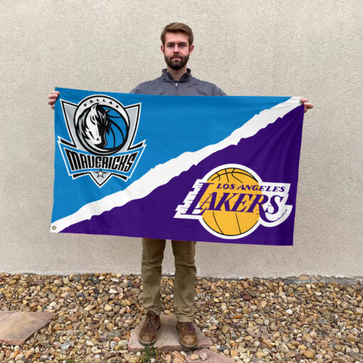 Dallas vs Los Angeles House Divided Flag, NBA House Divided Flag Dallas vs Los Angeles House Divided Flag, NBA House Divided Flag