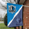 Dallas vs Memphis House Divided Flag, NBA House Divided Flag 1 Dallas vs Memphis House Divided Flag, NBA House Divided Flag