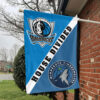 Dallas vs Minnesota House Divided Flag, NBA House Divided Flag 1 Dallas vs Minnesota House Divided Flag, NBA House Divided Flag