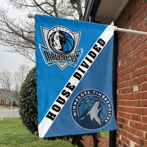 Dallas vs Minnesota House Divided Flag, NBA House Divided Flag Dallas vs Minnesota House Divided Flag, NBA House Divided Flag