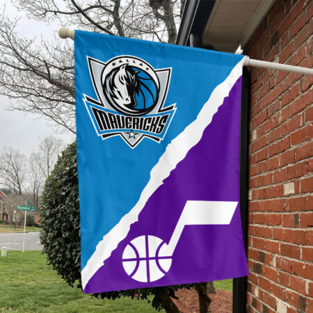 Dallas vs Utah House Divided Flag, NBA House Divided Flag Dallas vs Utah House Divided Flag, NBA House Divided Flag