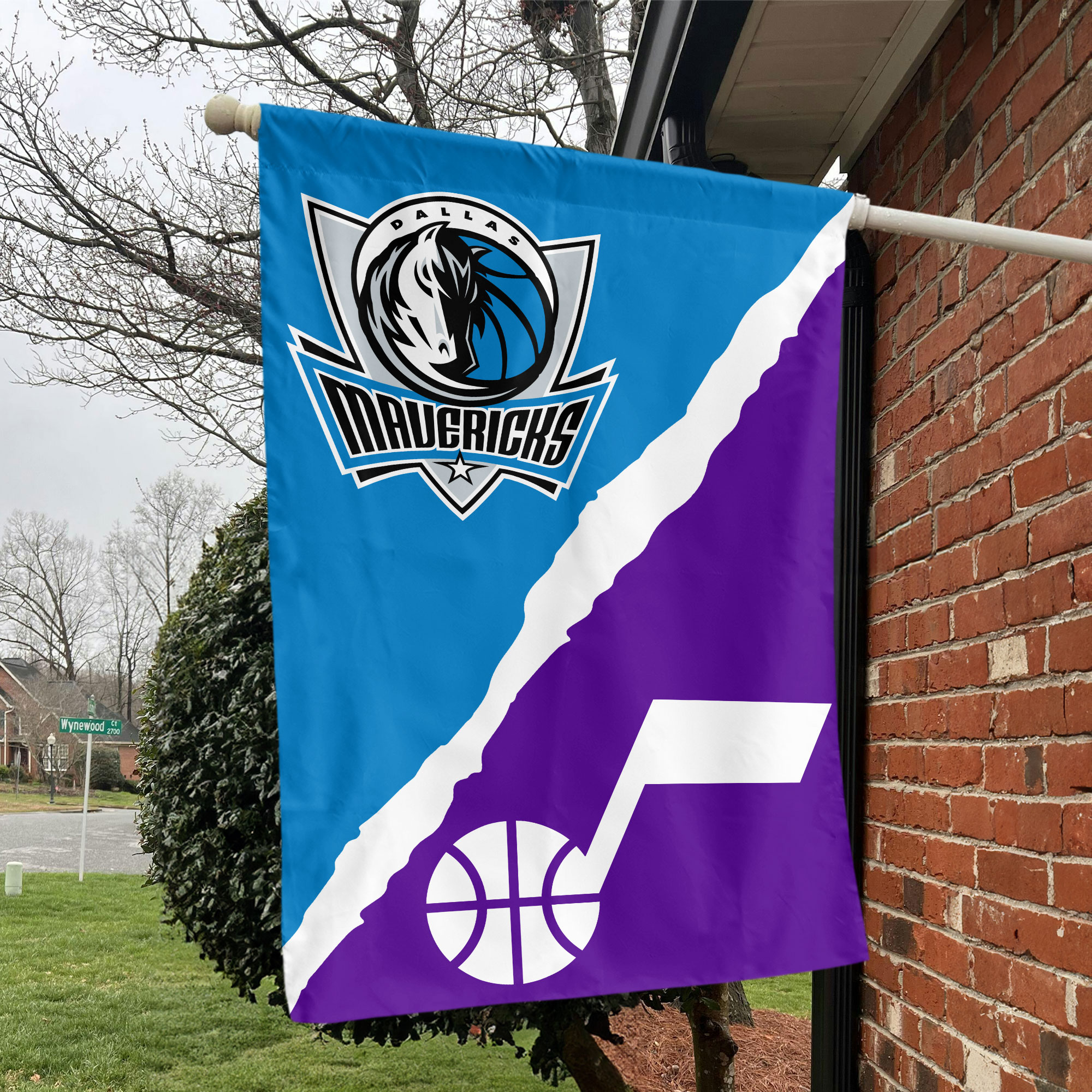 Dallas vs Utah House Divided Flag, NBA House Divided Flag Dallas vs Utah House Divided Flag, NBA House Divided Flag
