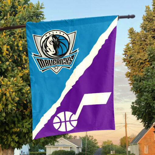 Dallas vs Utah House Divided Flag, NBA House Divided Flag Dallas vs Utah House Divided Flag, NBA House Divided Flag