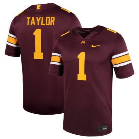 Darius Taylor Minnesota Golden Gophers Nike Home Mens NIL Football Game Jersey – Maroon, Limited Replica Fan Edition