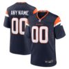 Denver Broncos Alternate Mile High Collection Custom Game Jersey - Navy, Limited Replica Fan Edition