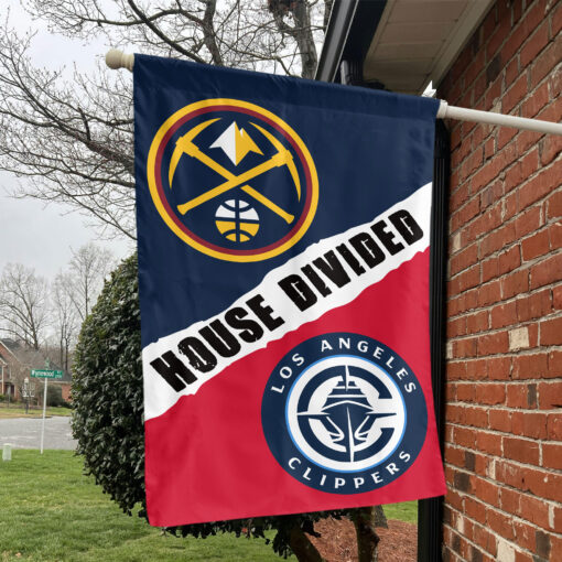 Denver vs LA House Divided Flag, NBA House Divided Flag Denver vs LA House Divided Flag, NBA House Divided Flag