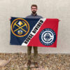 Denver vs LA House Divided Flag, NBA House Divided Flag 2 Denver vs LA House Divided Flag, NBA House Divided Flag
