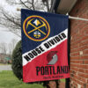 Denver vs Portland House Divided Flag, NBA House Divided Flag 1 Denver vs Portland House Divided Flag, NBA House Divided Flag
