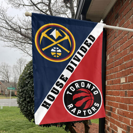 Denver vs Toronto House Divided Flag, NBA House Divided Flag Denver vs Toronto House Divided Flag, NBA House Divided Flag