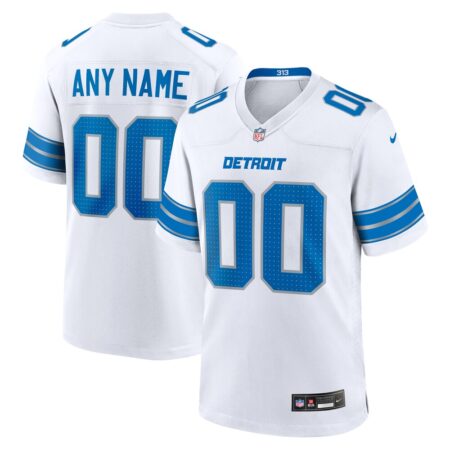 Detroit Lions  Custom Game Jersey – White, Limited Replica Fan Edition