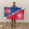 Detroit vs Atlanta House Divided Flag, NBA House Divided Flag 2 Detroit vs Atlanta House Divided Flag, NBA House Divided Flag