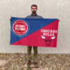 Detroit vs Chicago House Divided Flag, NBA House Divided Flag 2 Detroit vs Chicago House Divided Flag, NBA House Divided Flag