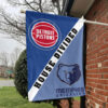 Detroit vs Memphis House Divided Flag, NBA House Divided Flag 1 Detroit vs Memphis House Divided Flag, NBA House Divided Flag