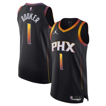 Devin Booker Phoenix Suns Jordan Brand Authentic Player Jersey – Statement Edition – Black, Limited Replica Fan Edition