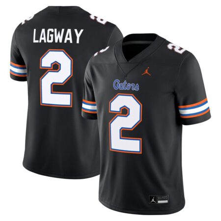 DJ Lagway Florida Gators Jordan Brand Alternate NIL Football Game Jersey – Black, Limited Replica Fan Edition