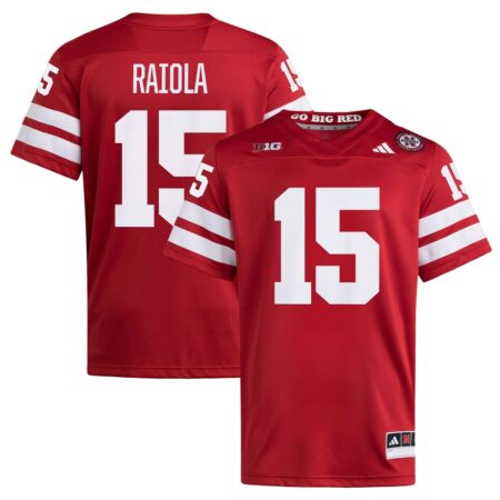 Dylan Raiola Nebraska Huskers Home NIL Football Player Jersey – Scarlet, Limited Replica Fan Edition