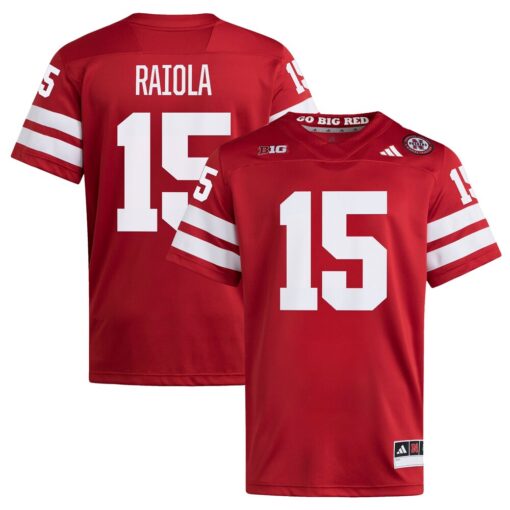 Dylan Raiola Nebraska Huskers Home NIL Football Player Jersey – Scarlet, Limited Replica Fan Edition