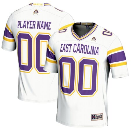 ECU Pirates GameDay Greats NIL Pick-A-Player Football Jersey – White, Limited Replica Fan Edition