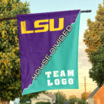Fighting Tigers vs Custom Team House Divided Flag, College Custom Flag