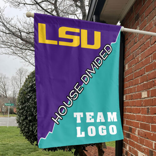 Fighting Tigers vs Custom Team House Divided Flag, College Custom Flag