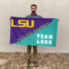 Fighting Tigers vs Custom Team House Divided Flag, College Custom Flag