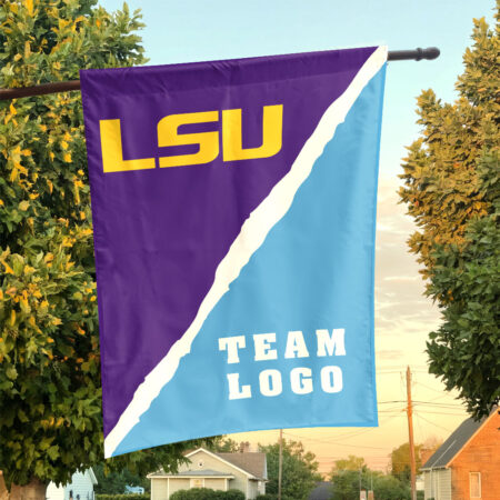Fighting Tigers vs Custom Team House Divided Flag, Custom College Flag Fighting Tigers vs Custom Team House Divided Flag, Custom College Flag