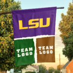 Fighting Tigers vs Custom Team House Divided Flag, Custom Game Day Flag