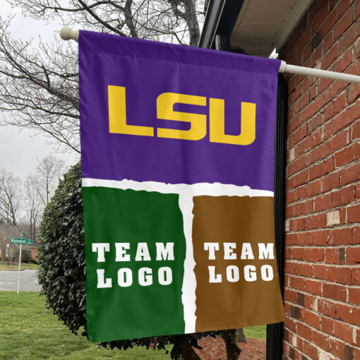 Fighting Tigers vs Custom Team House Divided Flag, Custom Game Day Flag