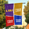 Fighting Tigers vs Custom Team House Divided Flag, Custom NCAA Split Team Flag