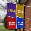 Fighting Tigers vs Custom Team House Divided Flag, Custom NCAA Split Team Flag