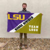 Fighting Tigers vs Custom Team House Divided Flag, Custom Rivalry Flag