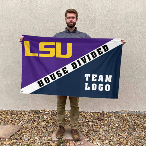 Fighting Tigers vs Custom Team House Divided Flag, Custom Split Flag