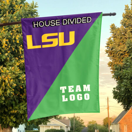 Fighting Tigers vs Custom Team House Divided Flag, Custom Team Flag Fighting Tigers vs Custom Team House Divided Flag, Custom Team Flag