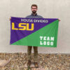 Fighting Tigers vs Custom Team House Divided Flag, Custom Team Flag