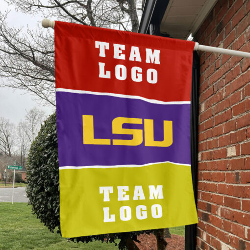 Fighting Tigers vs Custom Team House Divided Flag, Custom Two Team Flag