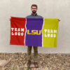 Fighting Tigers vs Custom Team House Divided Flag, Custom Two Team Flag